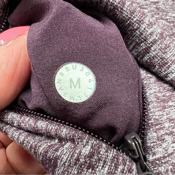 Lululemon Surge Warm 1/2 Zip Pullover Men’s Size Medium Heathered Black Cherry - Picture 14 of 14